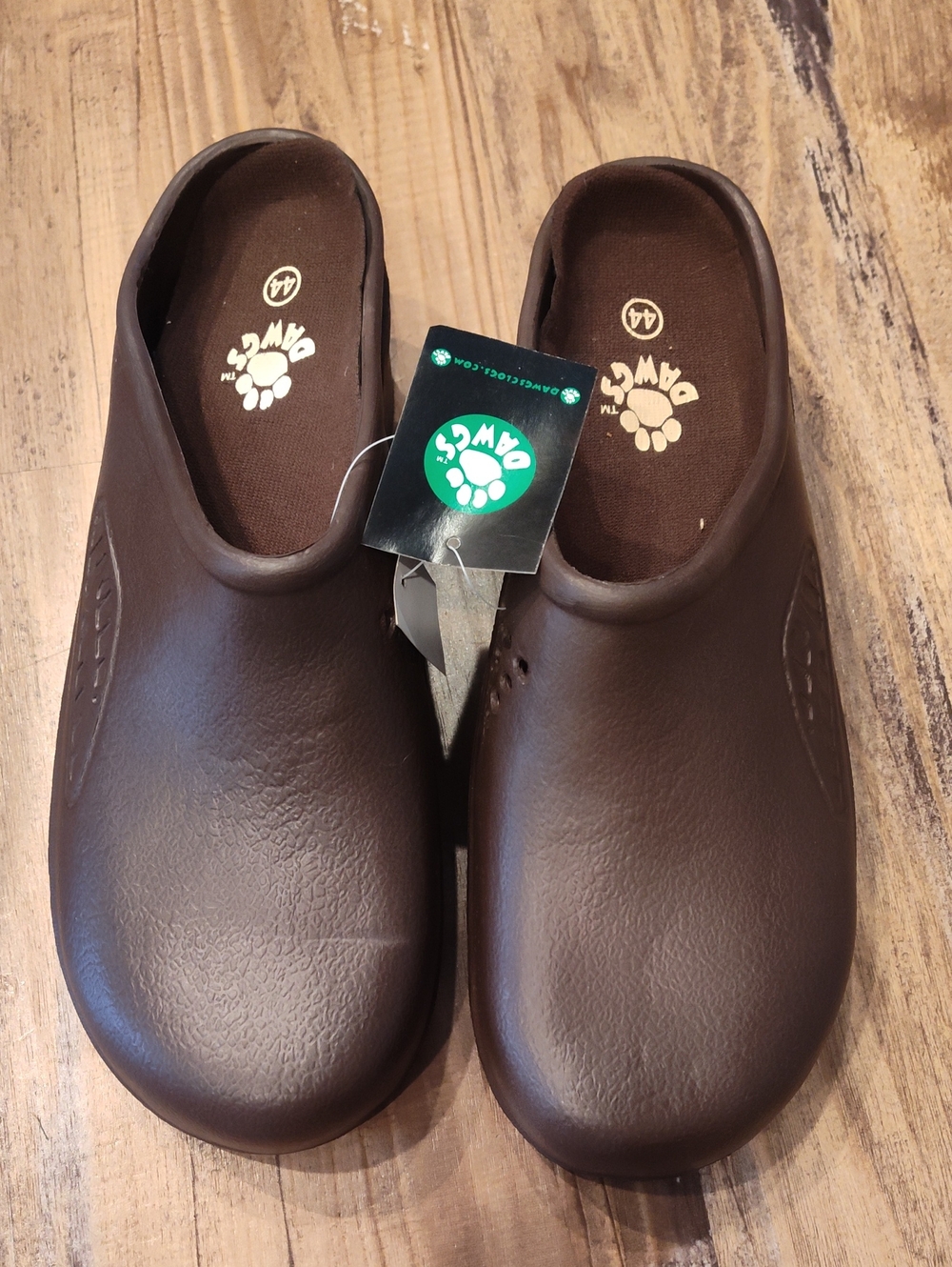 NWT Dawgs Clogs, Brown, Sz 44, Unisex